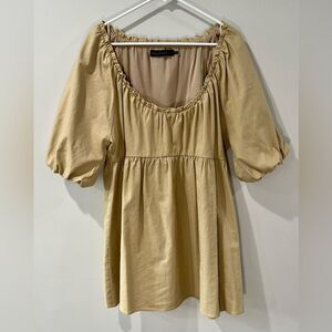 EUC House of Harlow 1960 size M Ajay Mini Dress in Tan